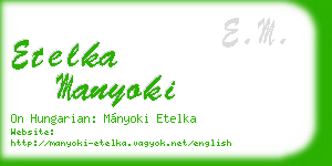 etelka manyoki business card